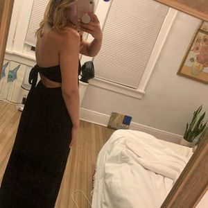 Black Maxi dress with tie back